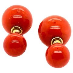 Coral Ball Earrings