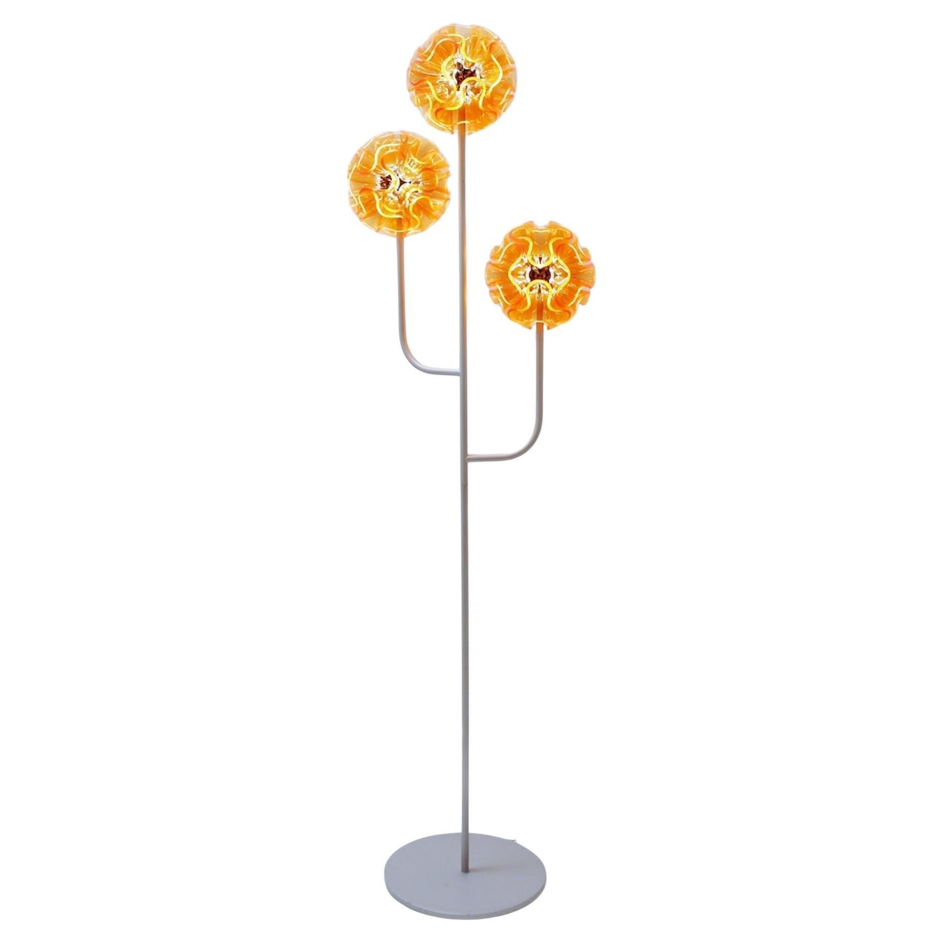 Lámpara de pie naranja "Coral Ball" - QisDesign en venta