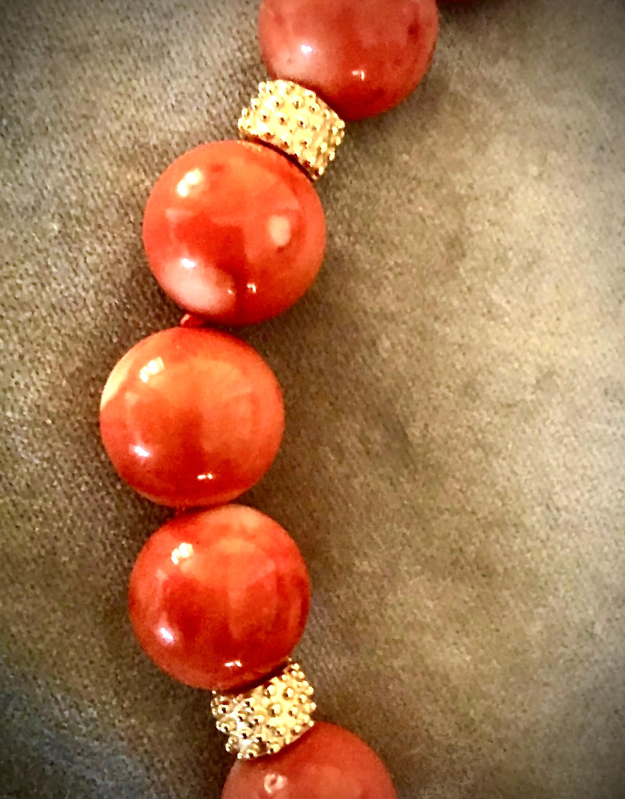 large coral beads