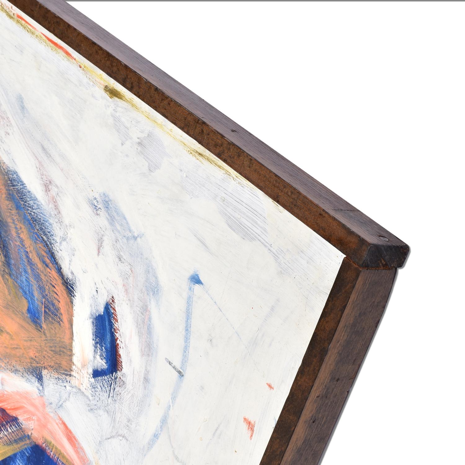 Coral Azul y Blanco Pintura Expresionista Abstracta Firmada Juan Madera en venta