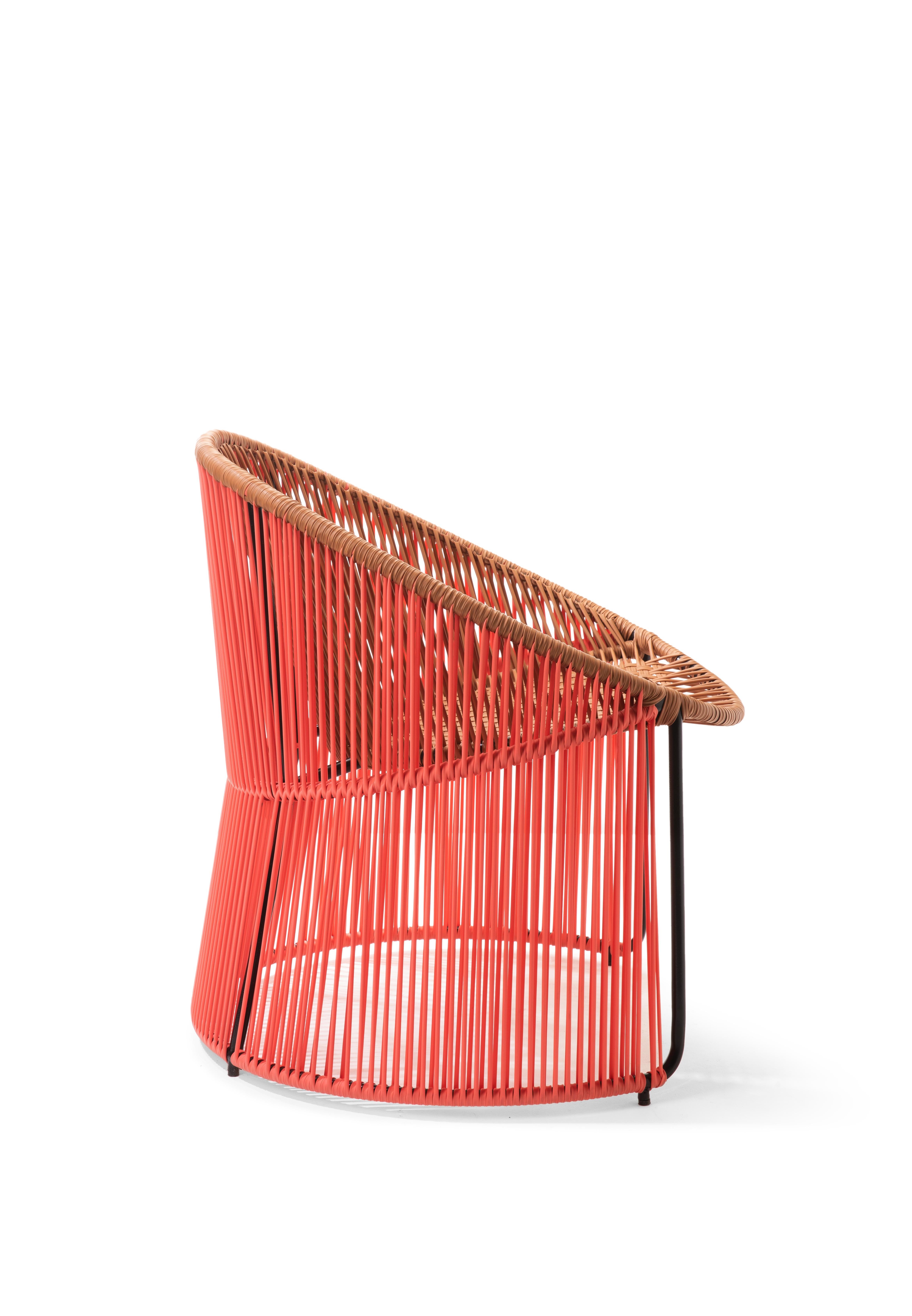 German Coral Cartagenas Lounge Chair by Sebastian Herkner