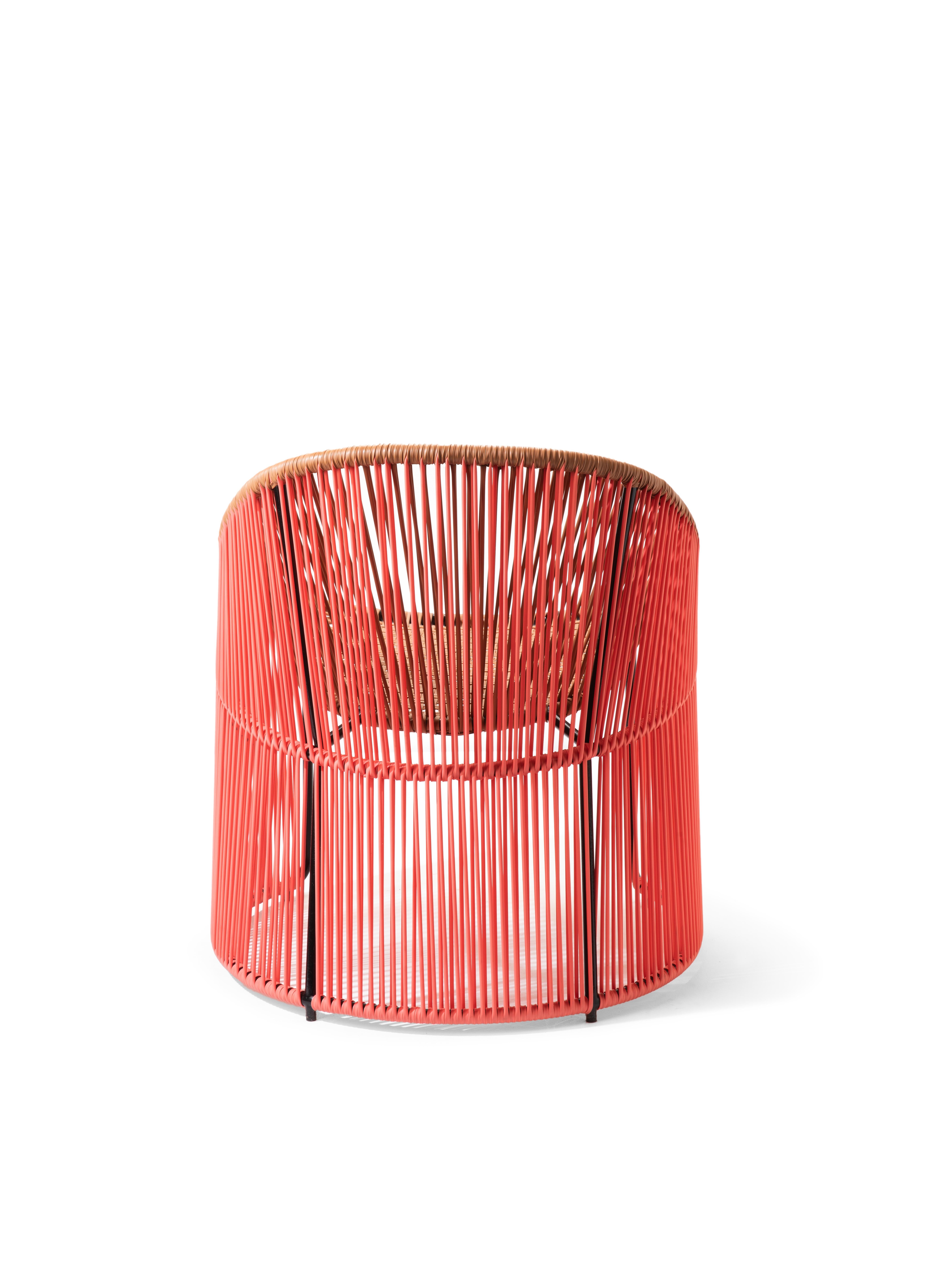 Powder-Coated Coral Cartagenas Lounge Chair by Sebastian Herkner For Sale
