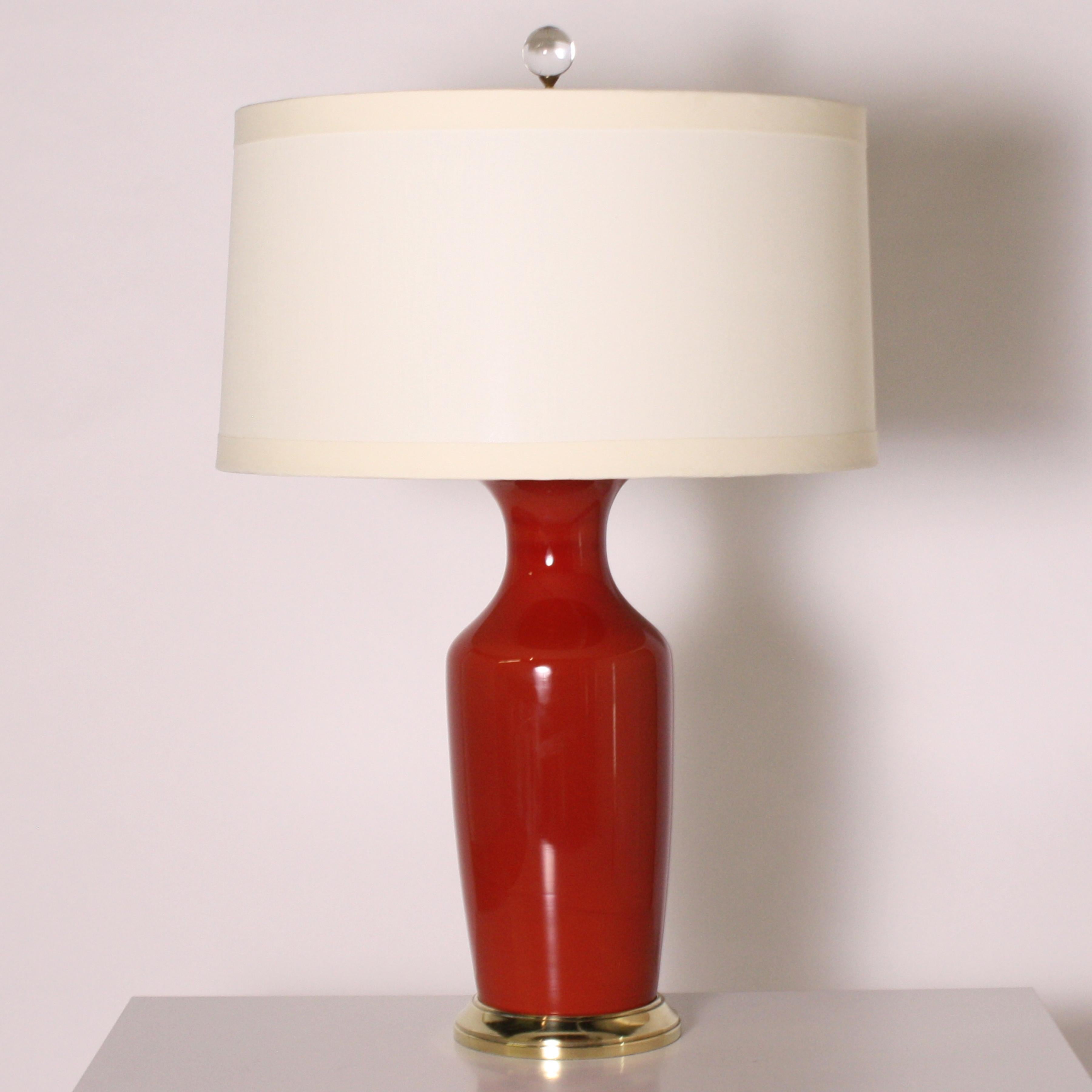 Coral Ceramic Lamp, circa 1950 In Good Condition For Sale In Dallas, TX