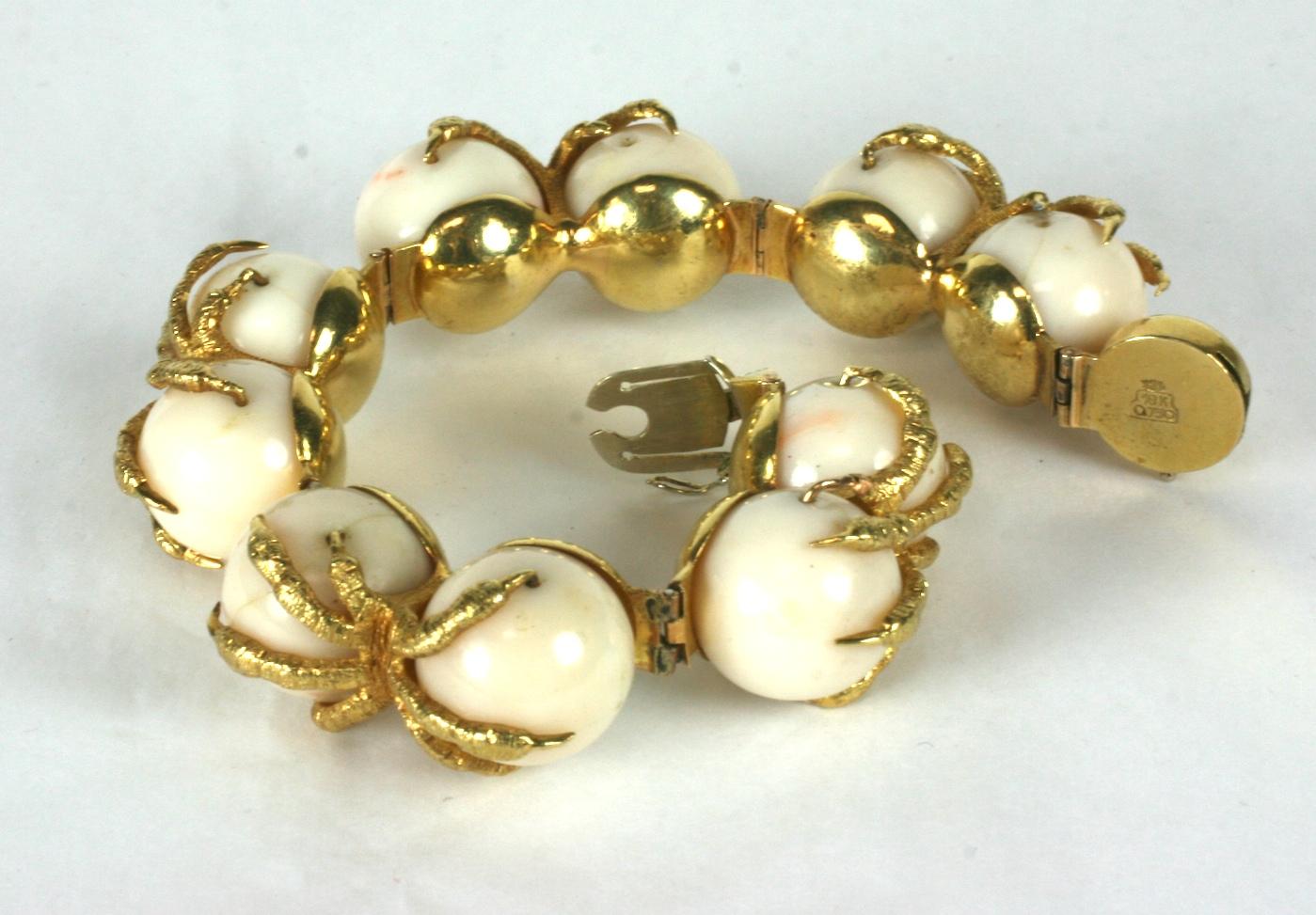 gold claw bracelet