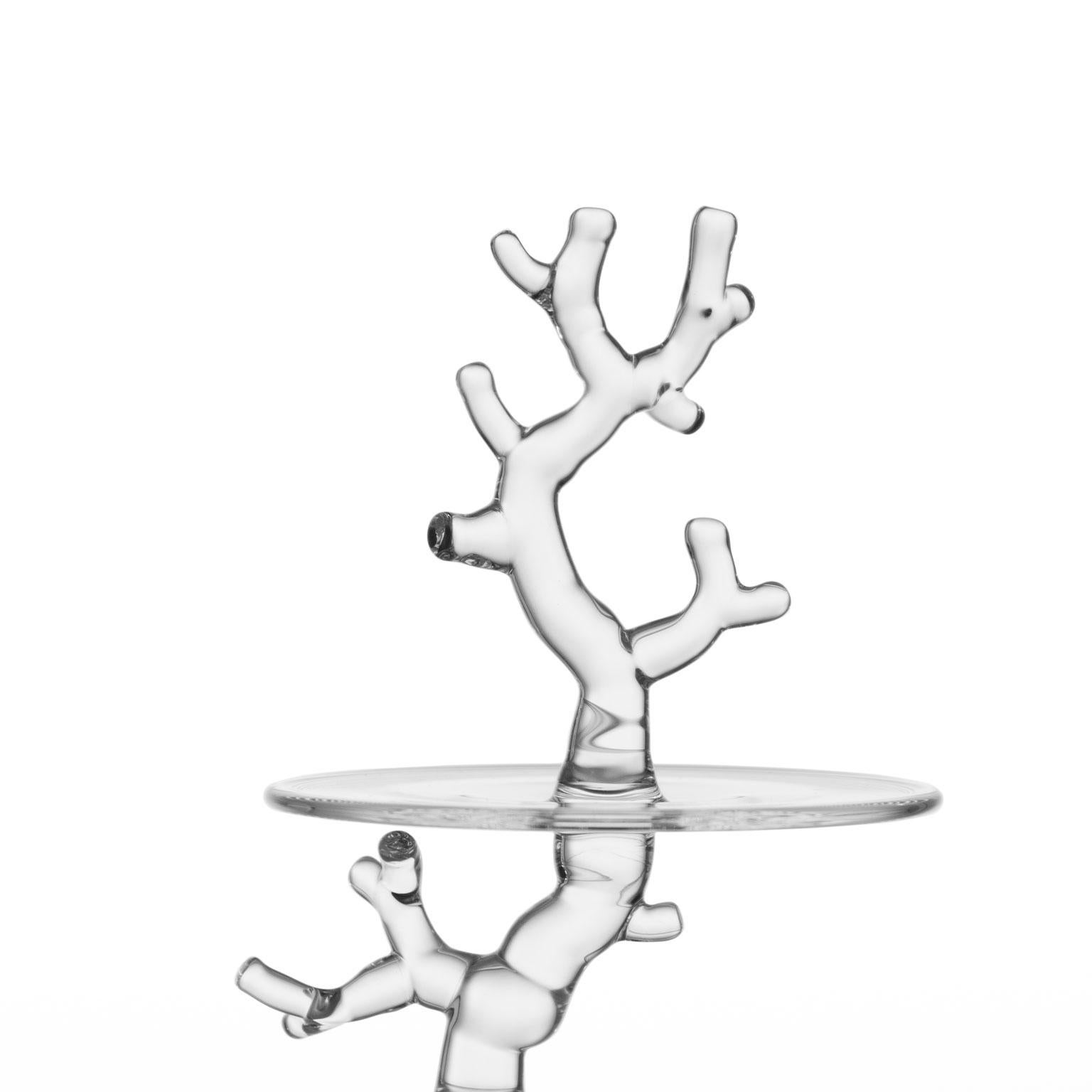 Collection Coral contemporaine Vases et supports de service en verre soufflé à la main Deco en vente 4