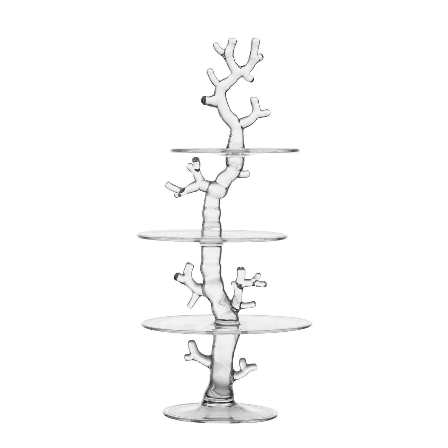 Collection Coral contemporaine Vases et supports de service en verre soufflé à la main Deco en vente 6