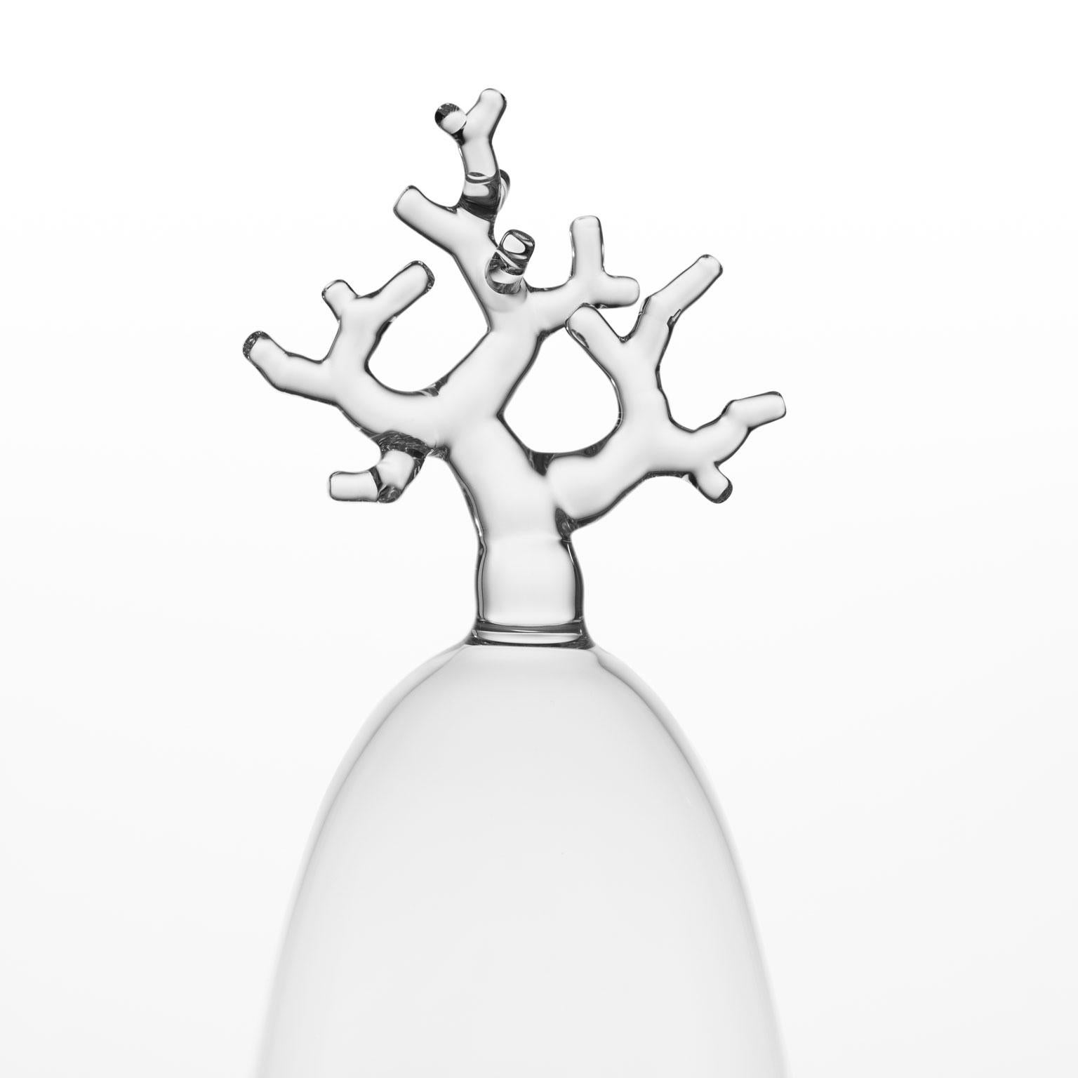 Collection Coral contemporaine Vases et supports de service en verre soufflé à la main Deco en vente 1