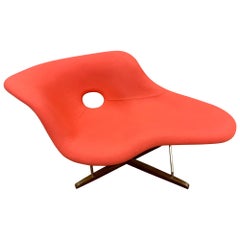 Coral Color La Chaise Chair by Charles & Ray Eames for Vitra Mid-Century Style