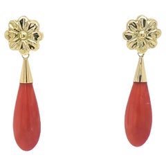 Coral Dangle Earrings
