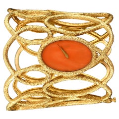 Orologio Piaget con quadrante in corallo anni '70