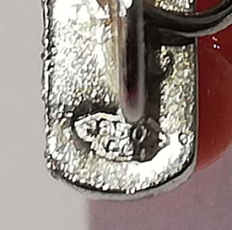 Coral, Diamonds, Platinum Necklace. For Sale 1