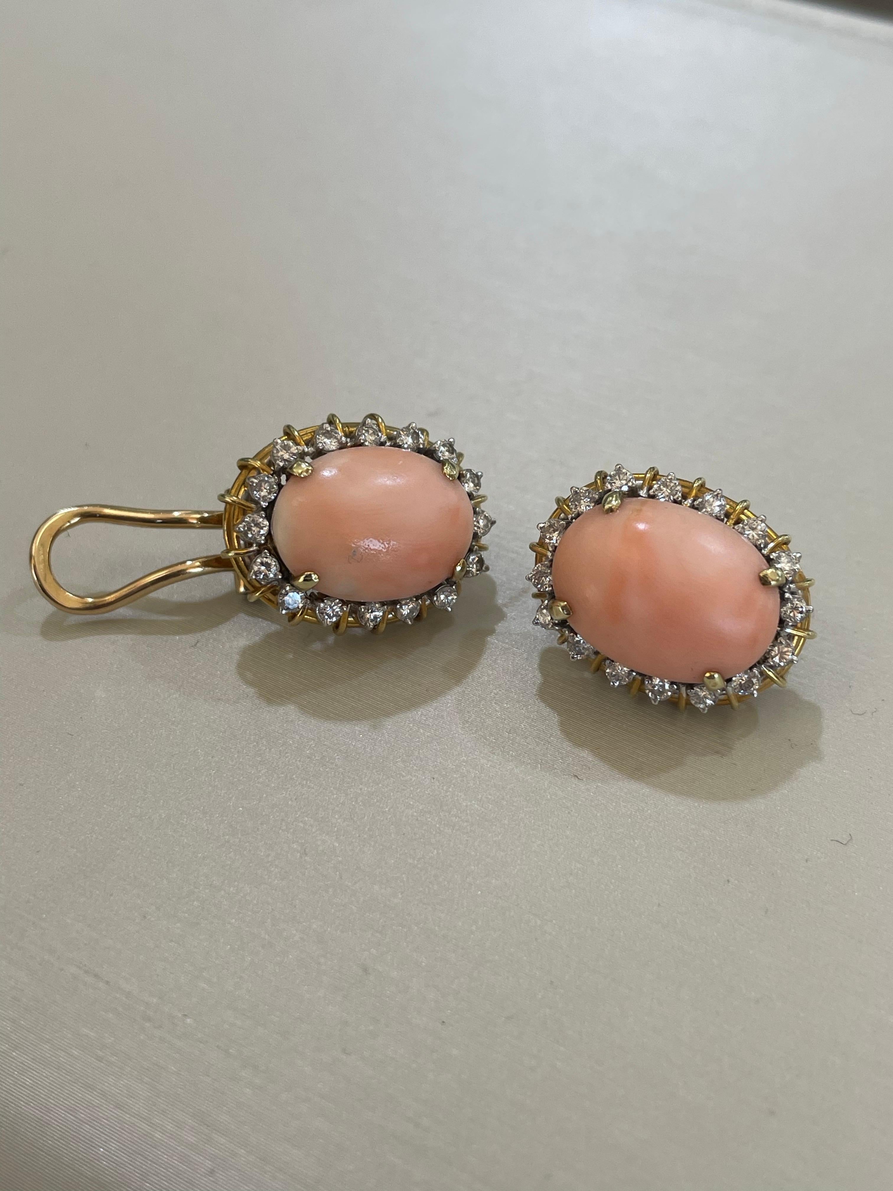 Pendientes de coral Cabujón en venta