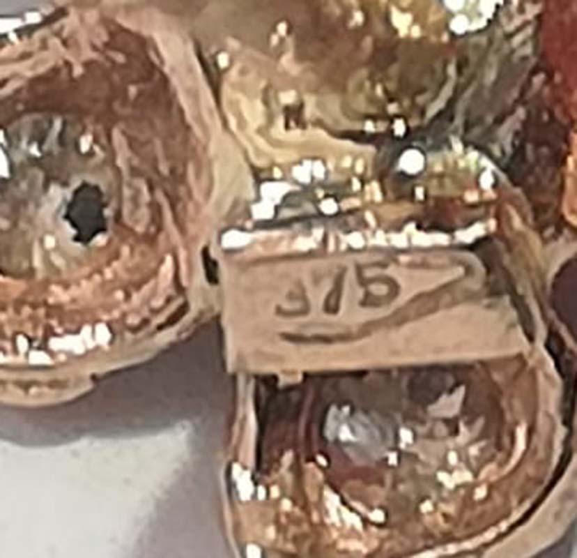 De las mujeres Pendientes de Coral, Esmeraldas, Diamantes y Oro Rosa. en venta