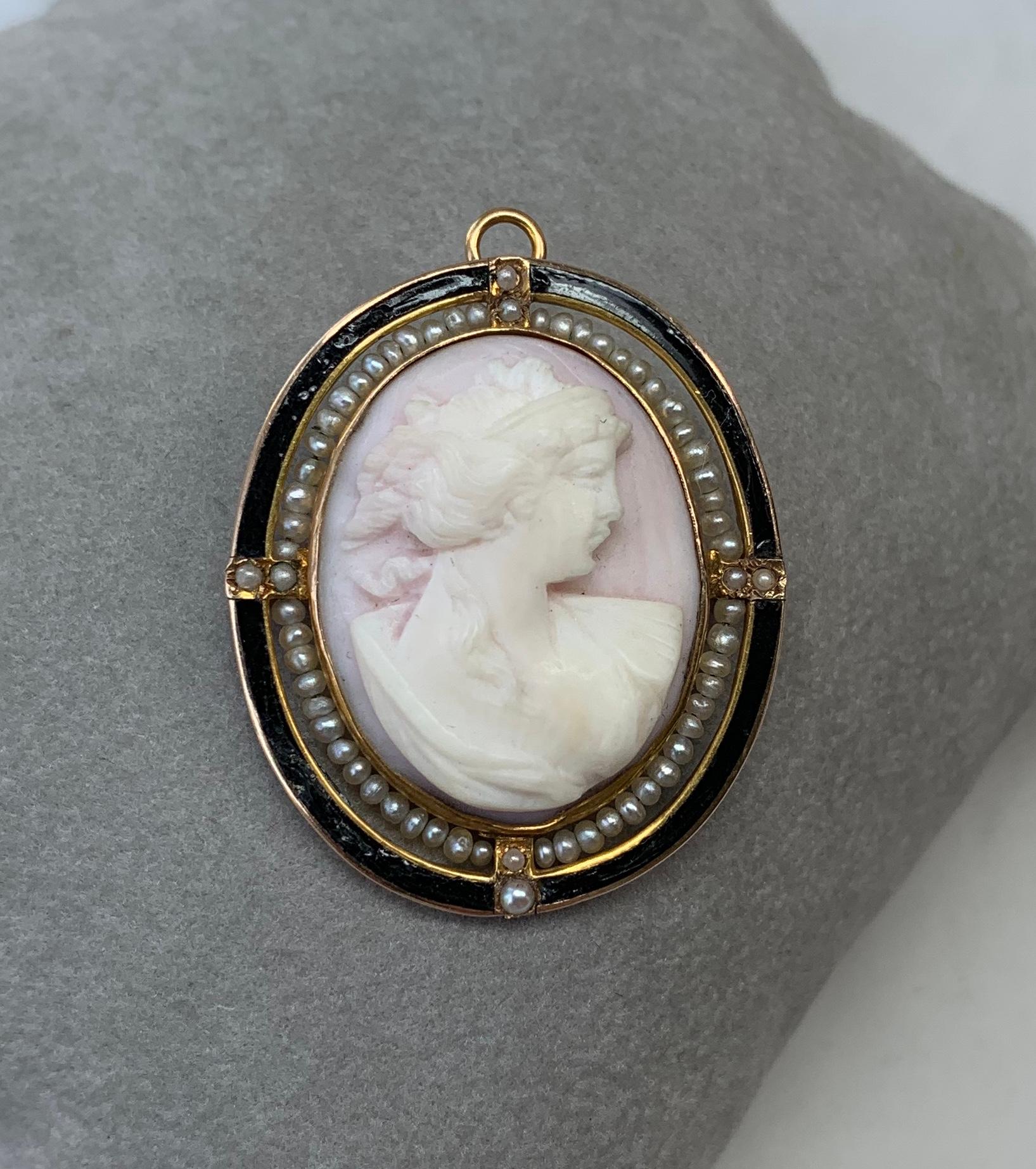 victorian cameo pendant