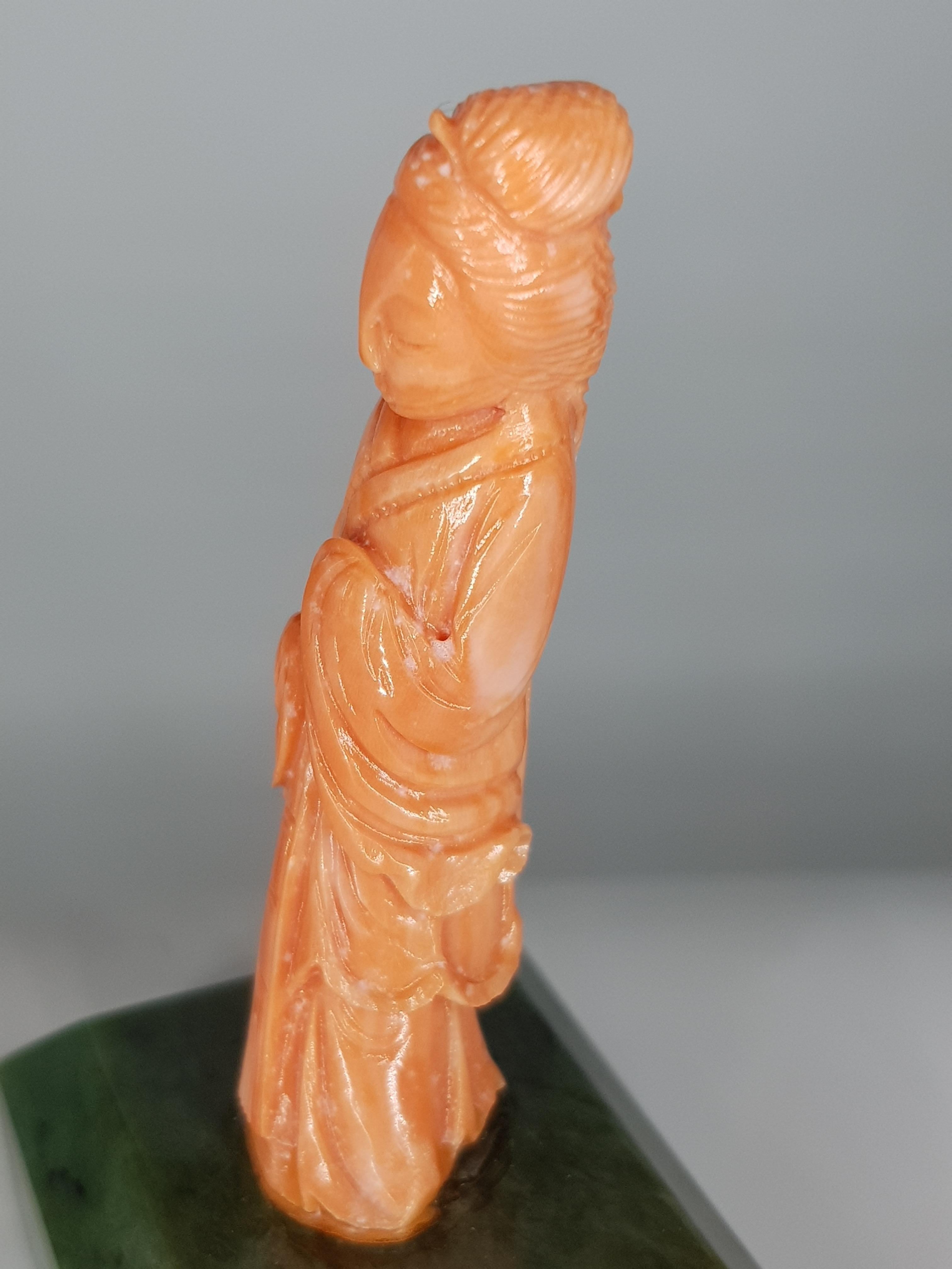 Coral Engraved Figurine For Sale 2
