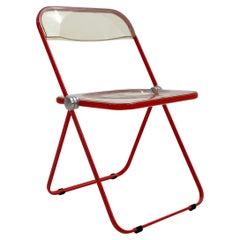 Coral Frame Plia Folding Chair by Giancarlo Piretti for Anonima Castelli, 1960s