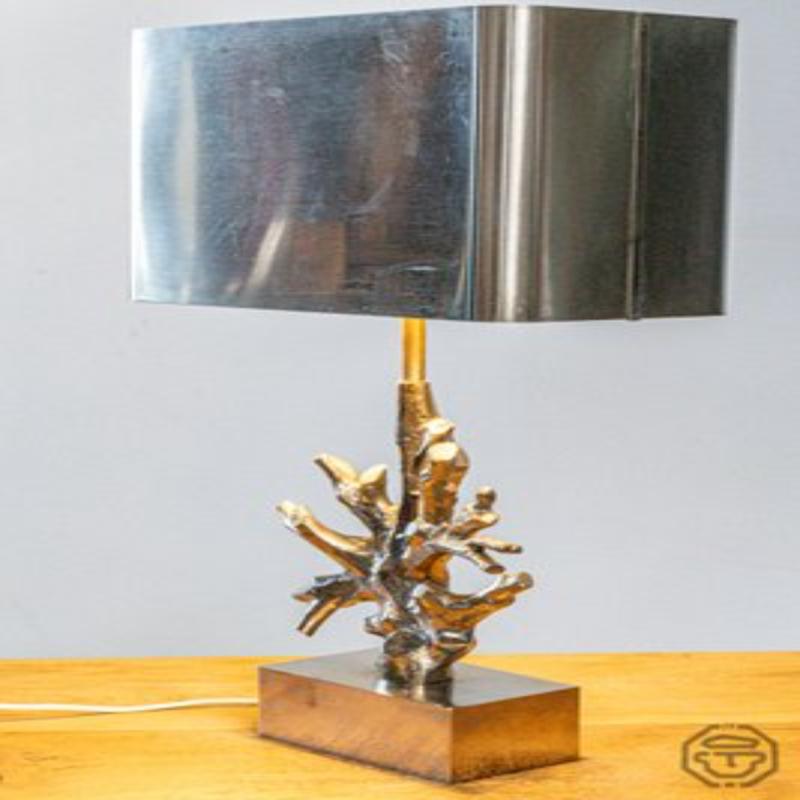 Bronze Coral House Lamp from Maison Charles, 1970s For Sale