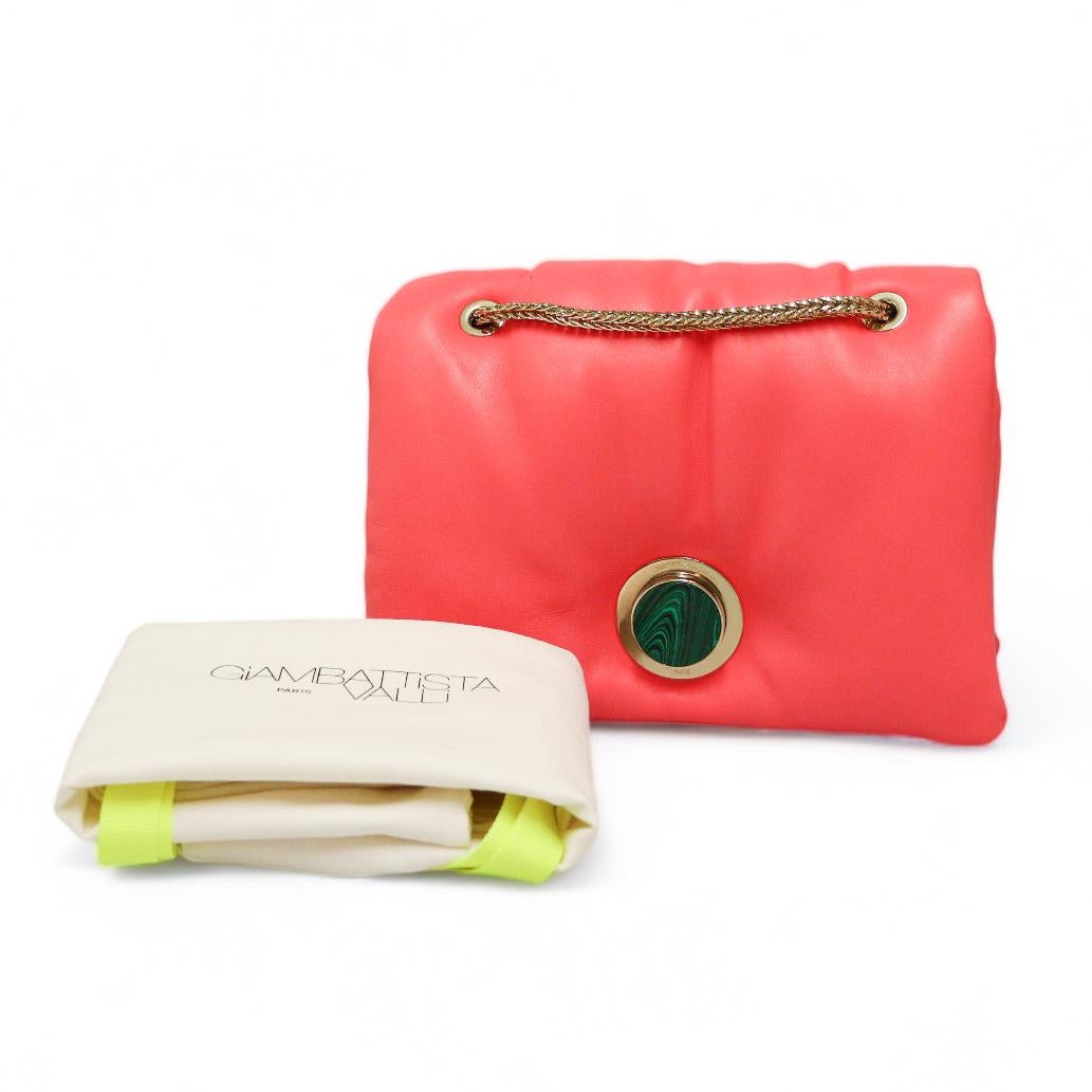 Coral Leather Airbag Bag GIAMBATISTA VALLI For Sale 5