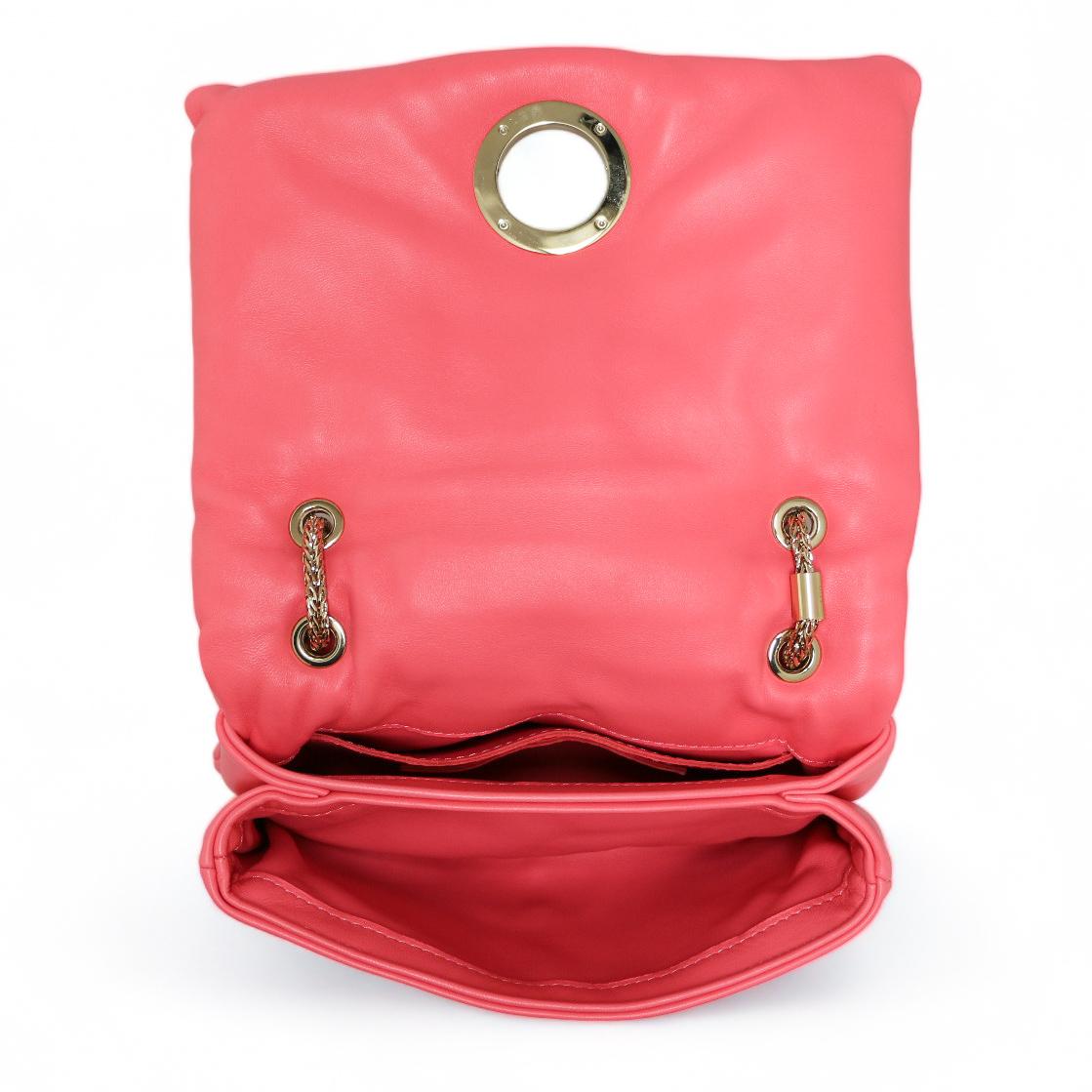 Coral Leather Airbag Bag GIAMBATISTA VALLI For Sale 4