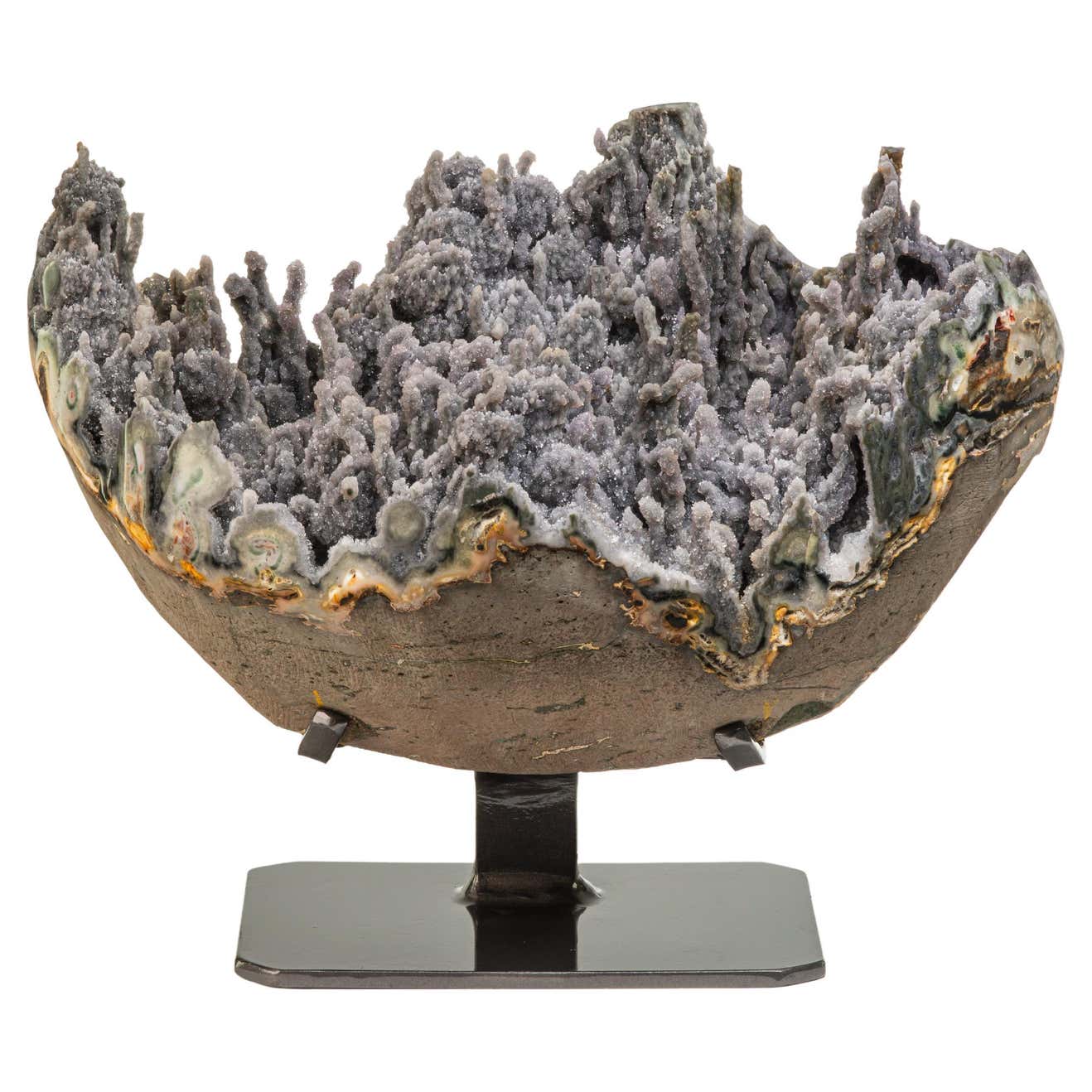 Coral like Round Geode with Polished Borders For Sale at 1stDibs
