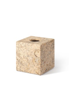 Coral Marble Square Tissue Box