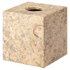 Coral Marble Square Tissue Box