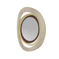 Coral Mirror by Nolita Harbour: Glass Mirror set in Brass-Plaster coral Frame