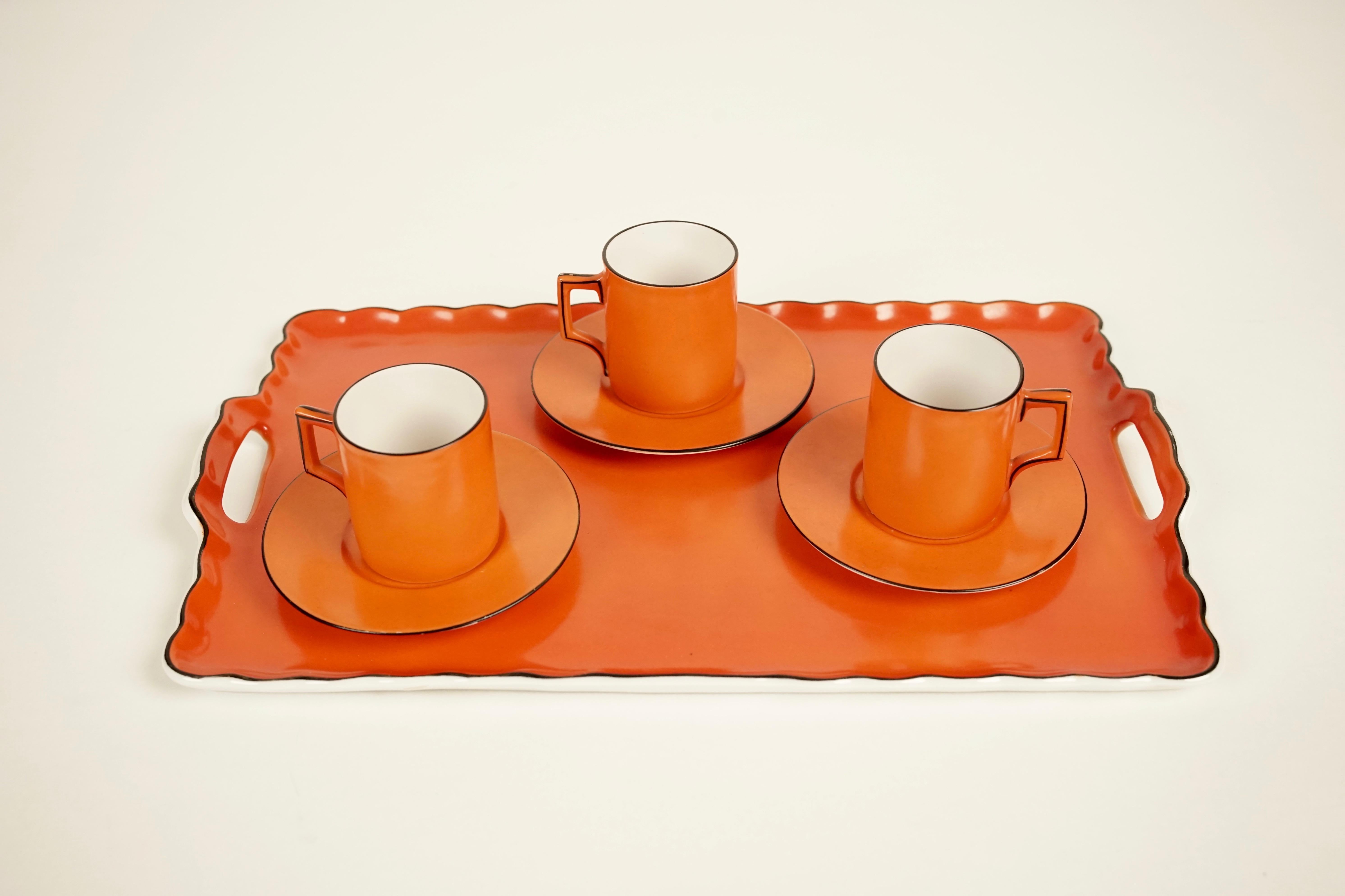 Coral Mokka Set in Style from Dorothy Draper from 1930s For Sale 7