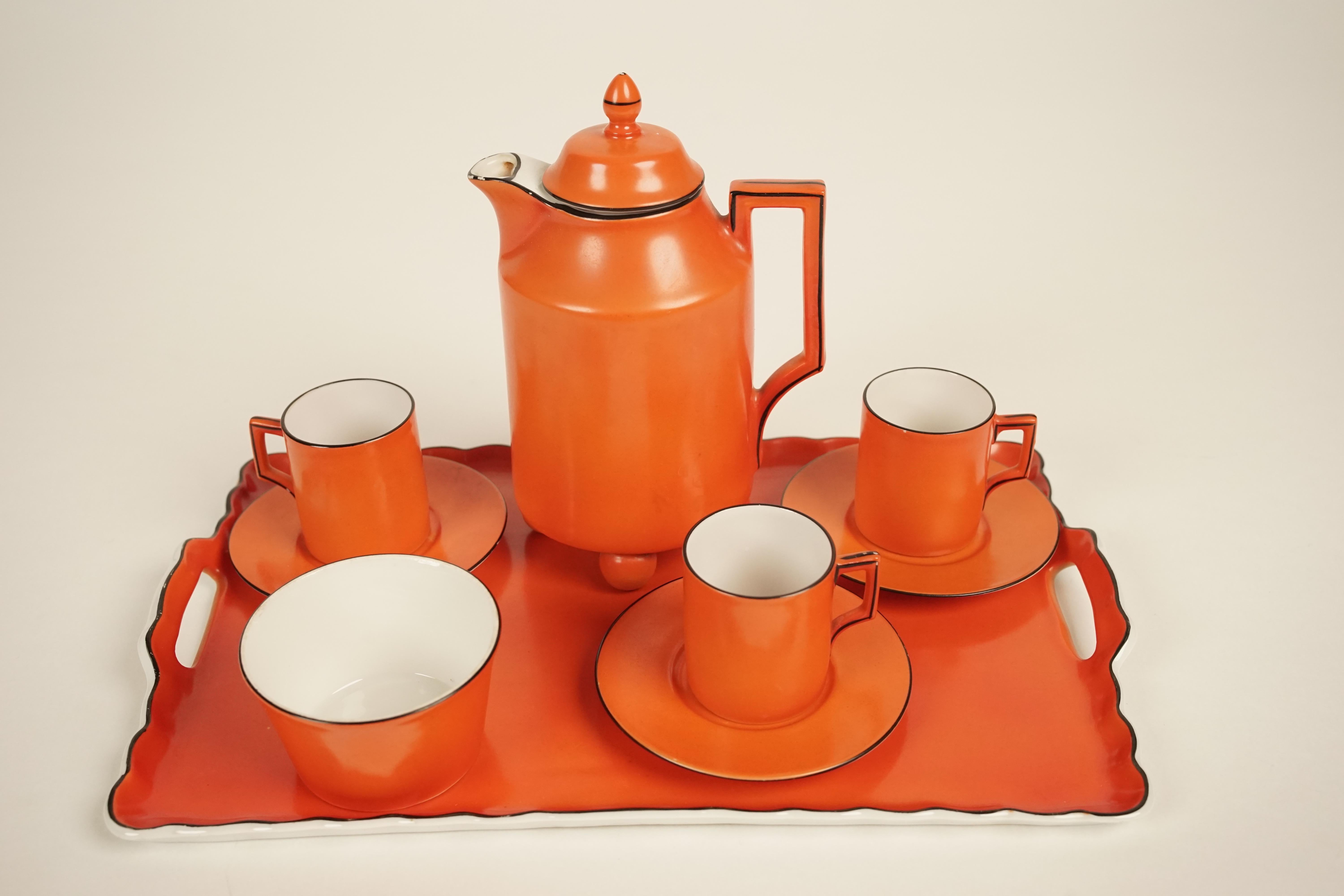 Coral Mokka Set in Style from Dorothy Draper from 1930s For Sale 9