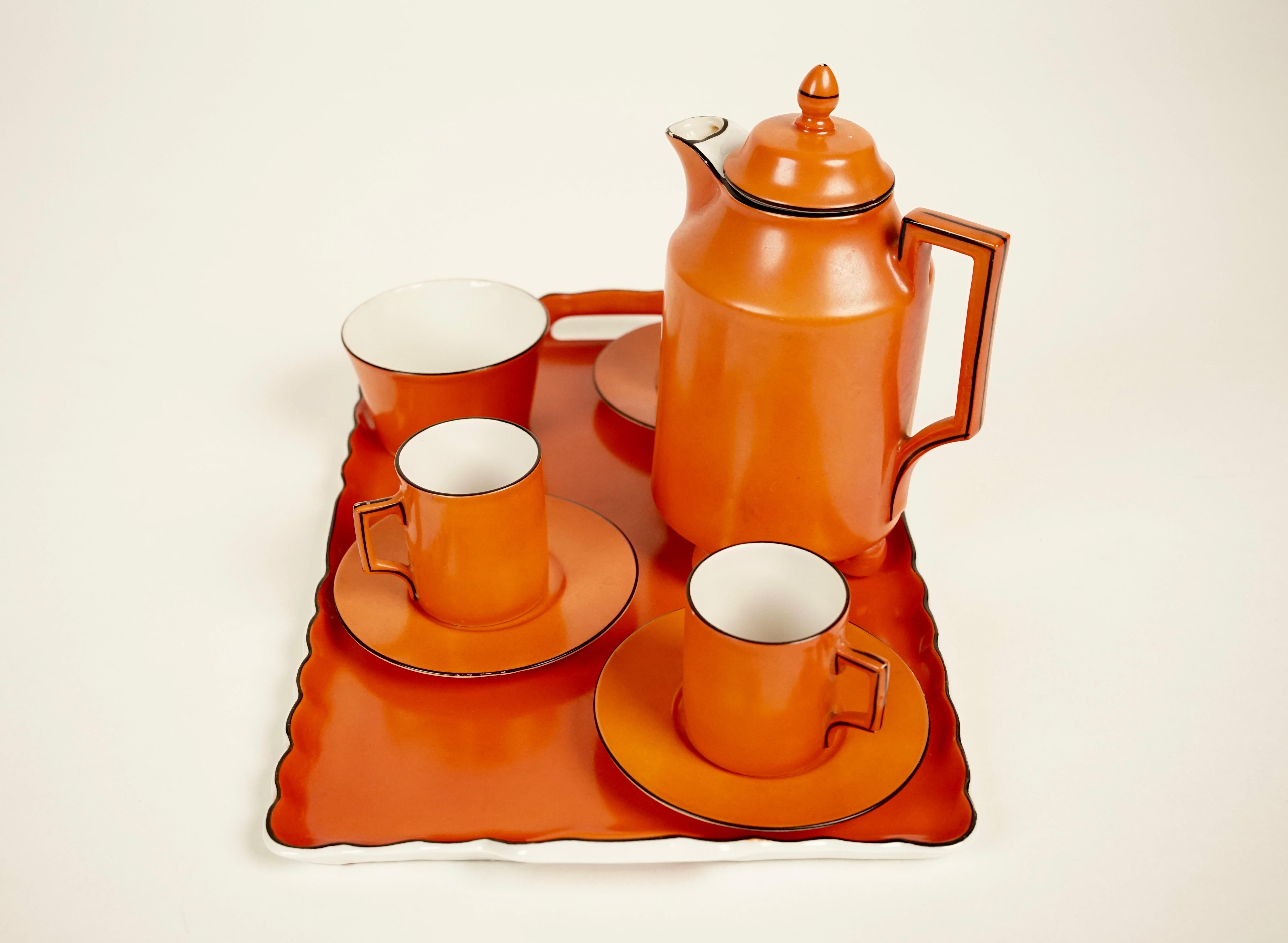 Coral Mokka Set in Style from Dorothy Draper from 1930s For Sale 10