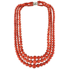 Coral "Momo" Multi-Strand Necklace