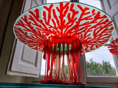 "Coral", Murano Glass Centerpiece, Handmade in Italy, Unique Design, 2022
