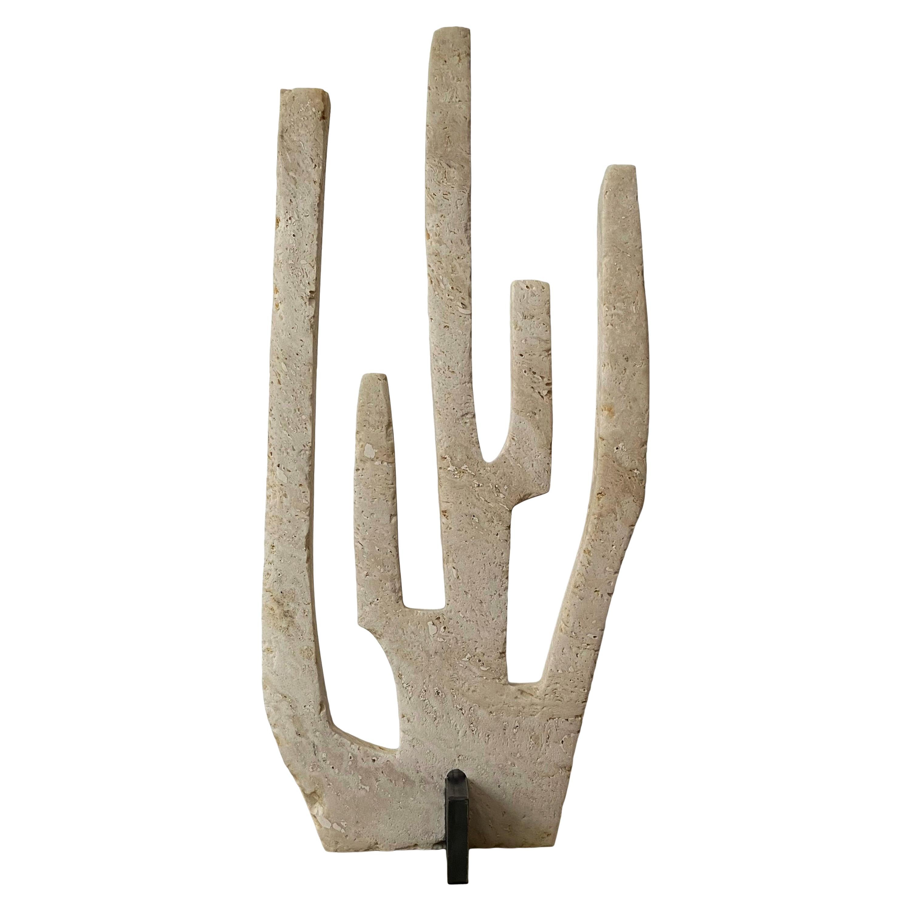 Contemporary Limited Edition Travertino Sculpture, Coral V2 by Edizione Limitata For Sale