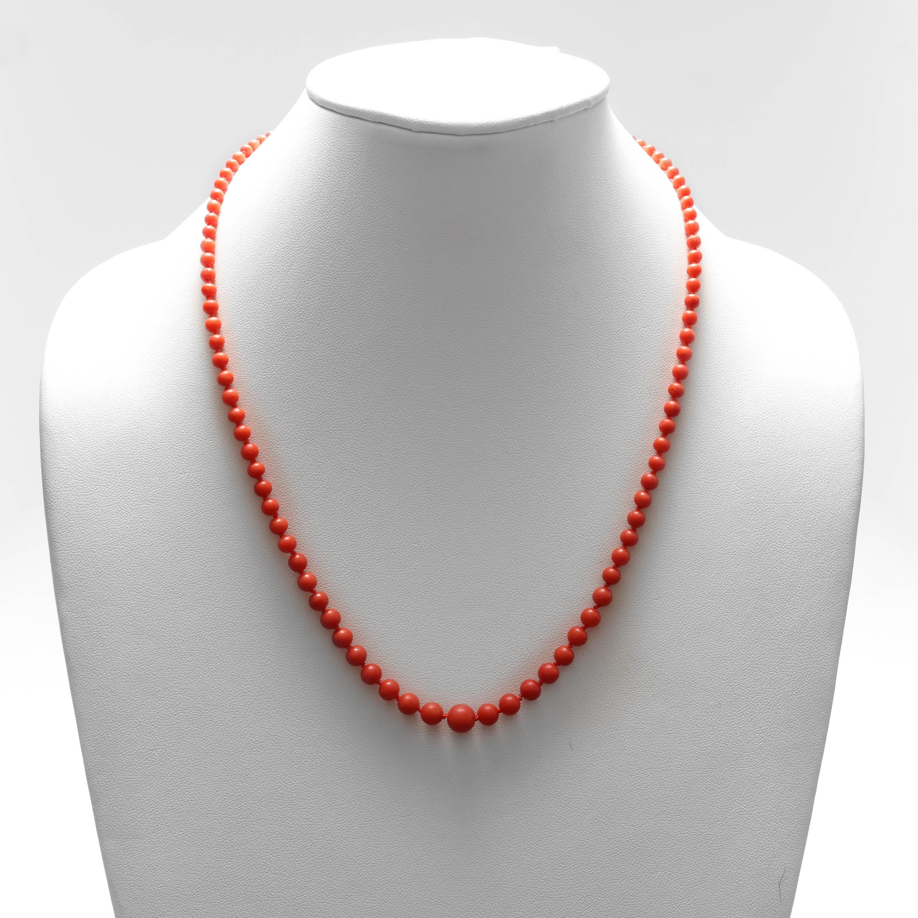Coral Necklace Art Deco 22