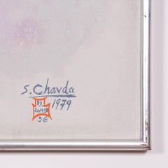 ‘Coral’ Oil on Canvas Painting by Shiavax Chavda