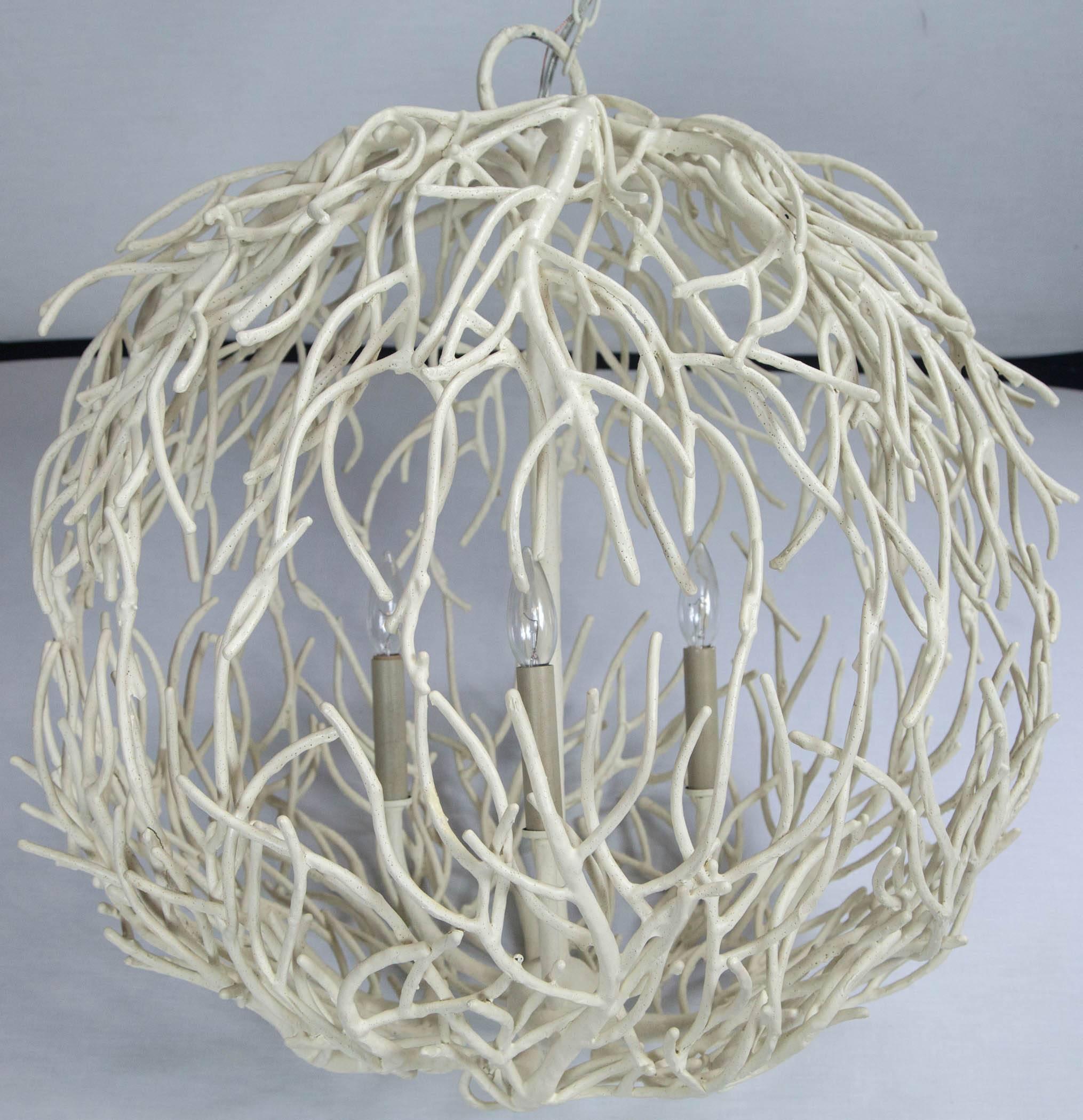 Coral or Twig Globe Pendant Chandelier, Italy 2