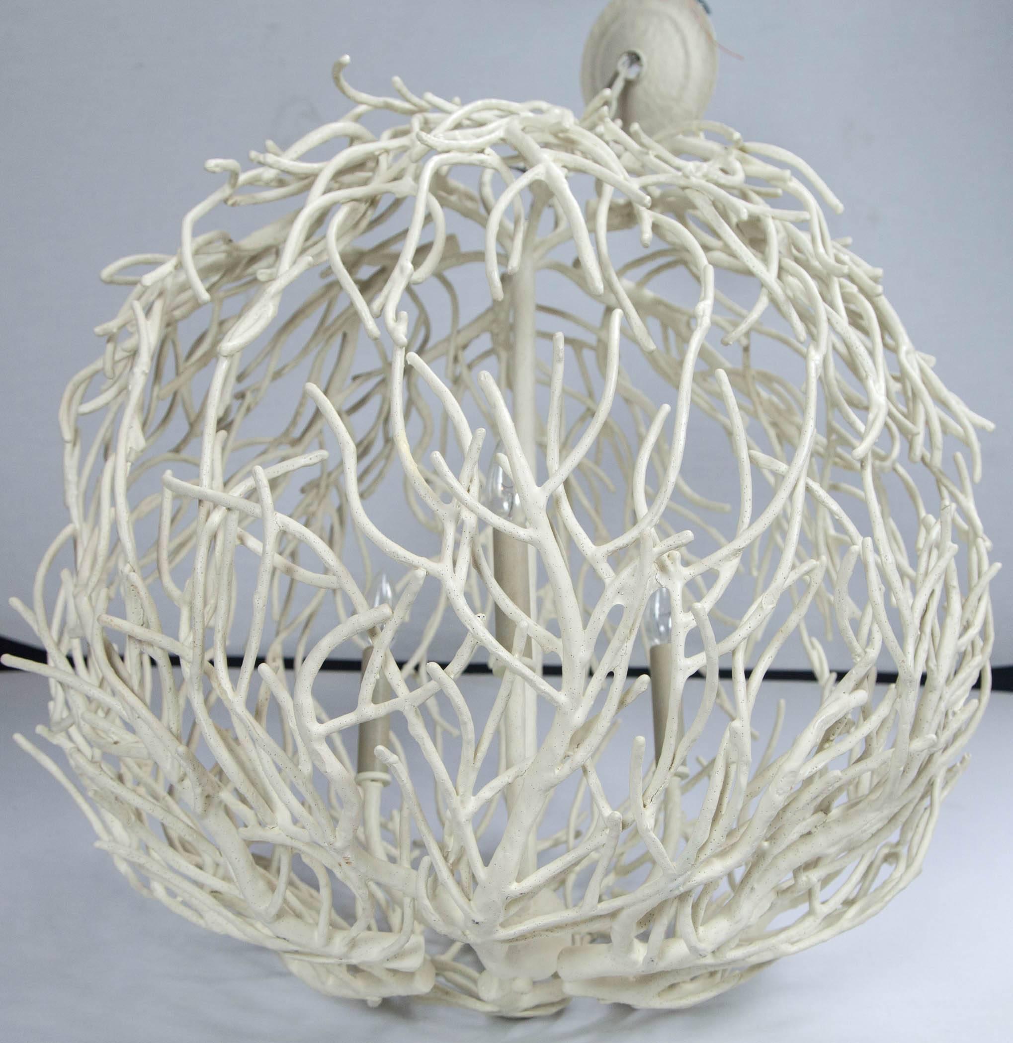 Coral or Twig Globe Pendant Chandelier, Italy 3