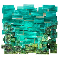 „Coral“ Original-Wandskulptur aus Glas und Metall