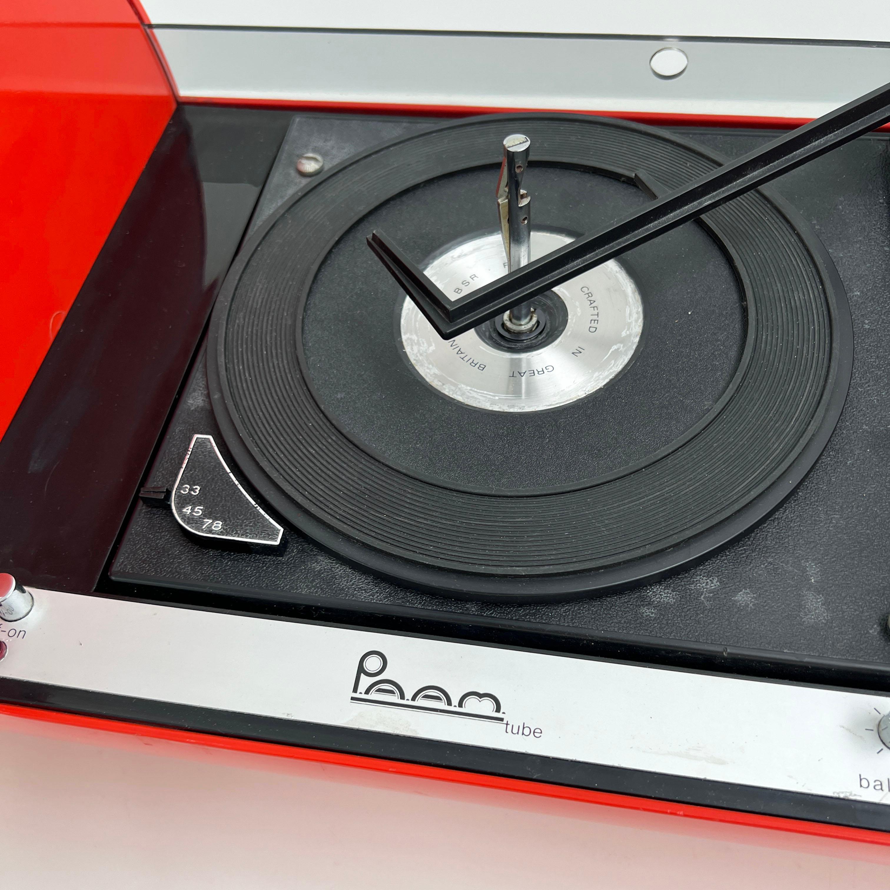 Coral PAAM Tube Turntable Stereo Console by Yonel Lebovici, 1968 3