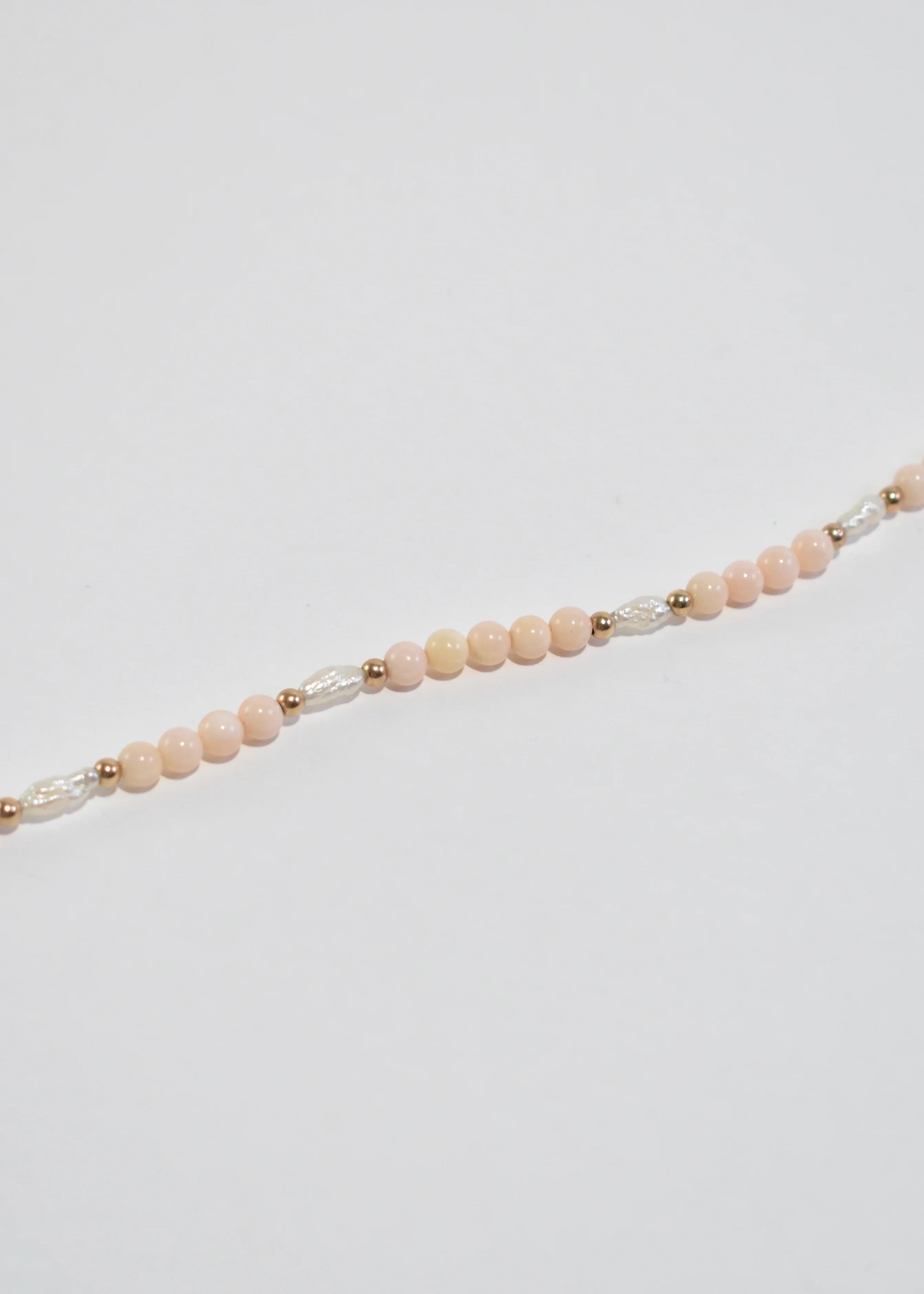 Bead Coral Pearl Bracelet