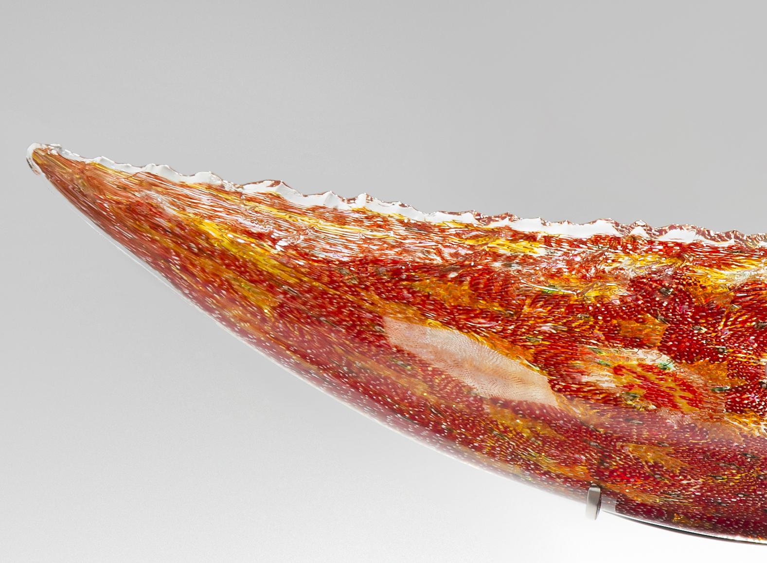 Organic Modern Coral Quillon, a Unique Glass Sculpture by James Devereux & David Patchen