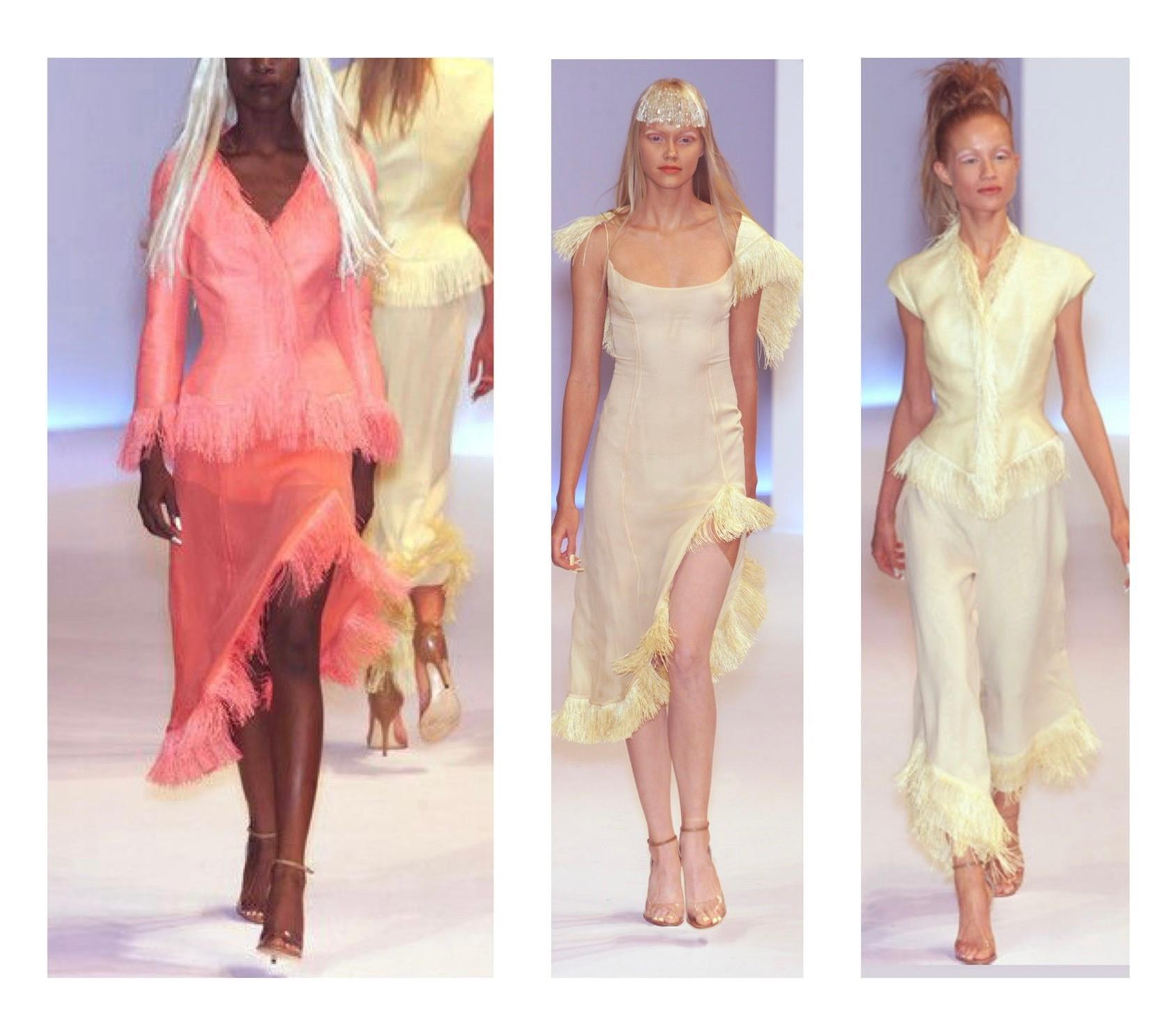 Veste en raphia corail SS 2001 Les Solarisées Thierry Mugler Couture en vente 2
