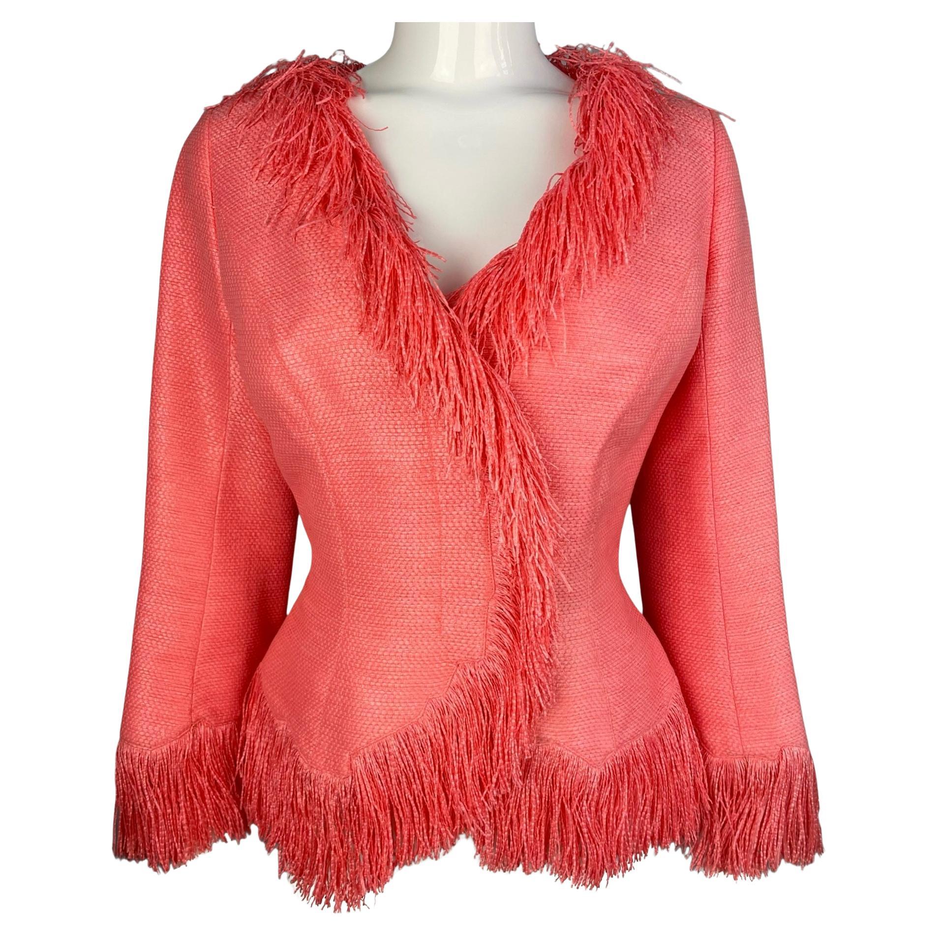 Coral Raffia Jacket SS 2001 Les Solarisées Thierry Mugler Couture