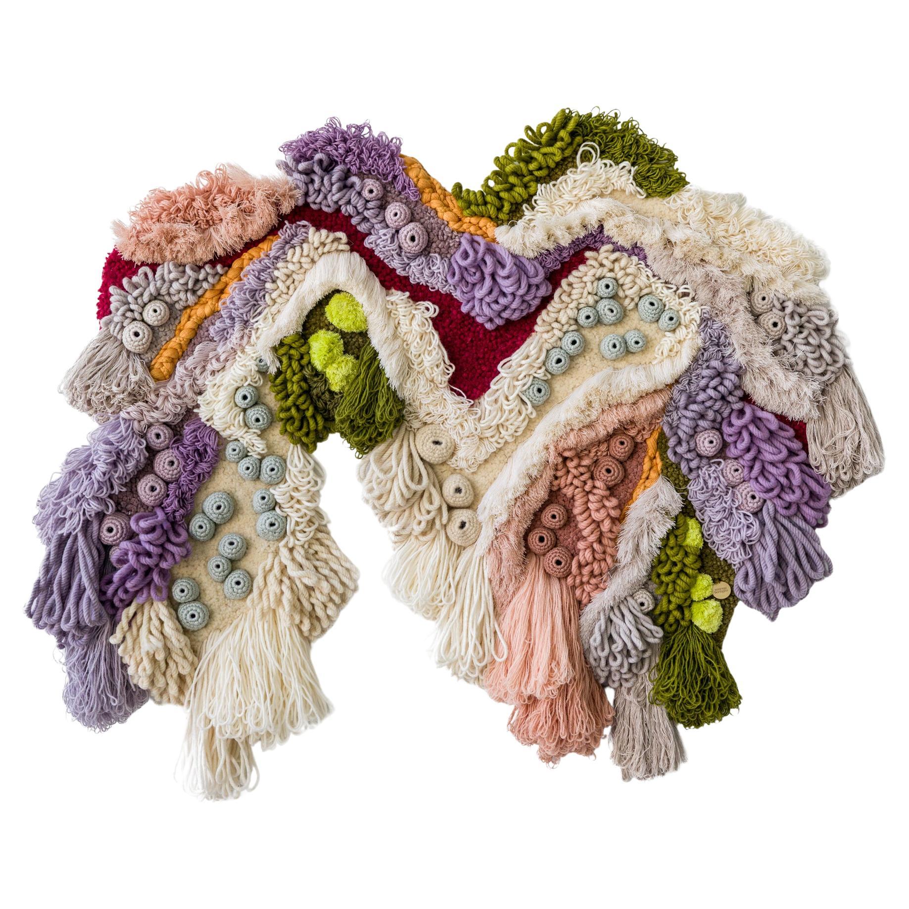 Coral Reef-Inspired Wall-Hanging Fibers Sculpture by Vanessa Barragão