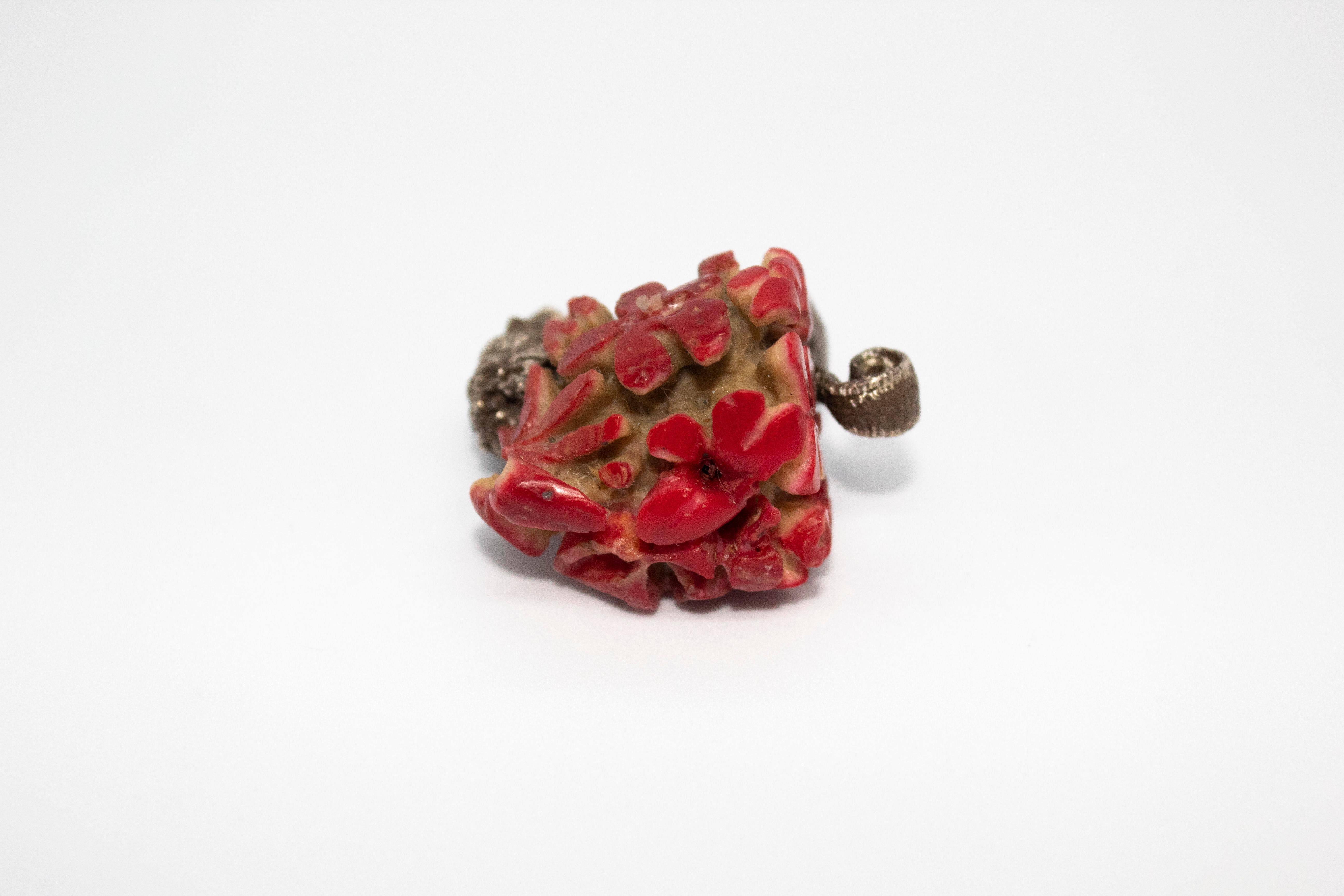 Contemporary Coral Ring / in the Garden For Sale