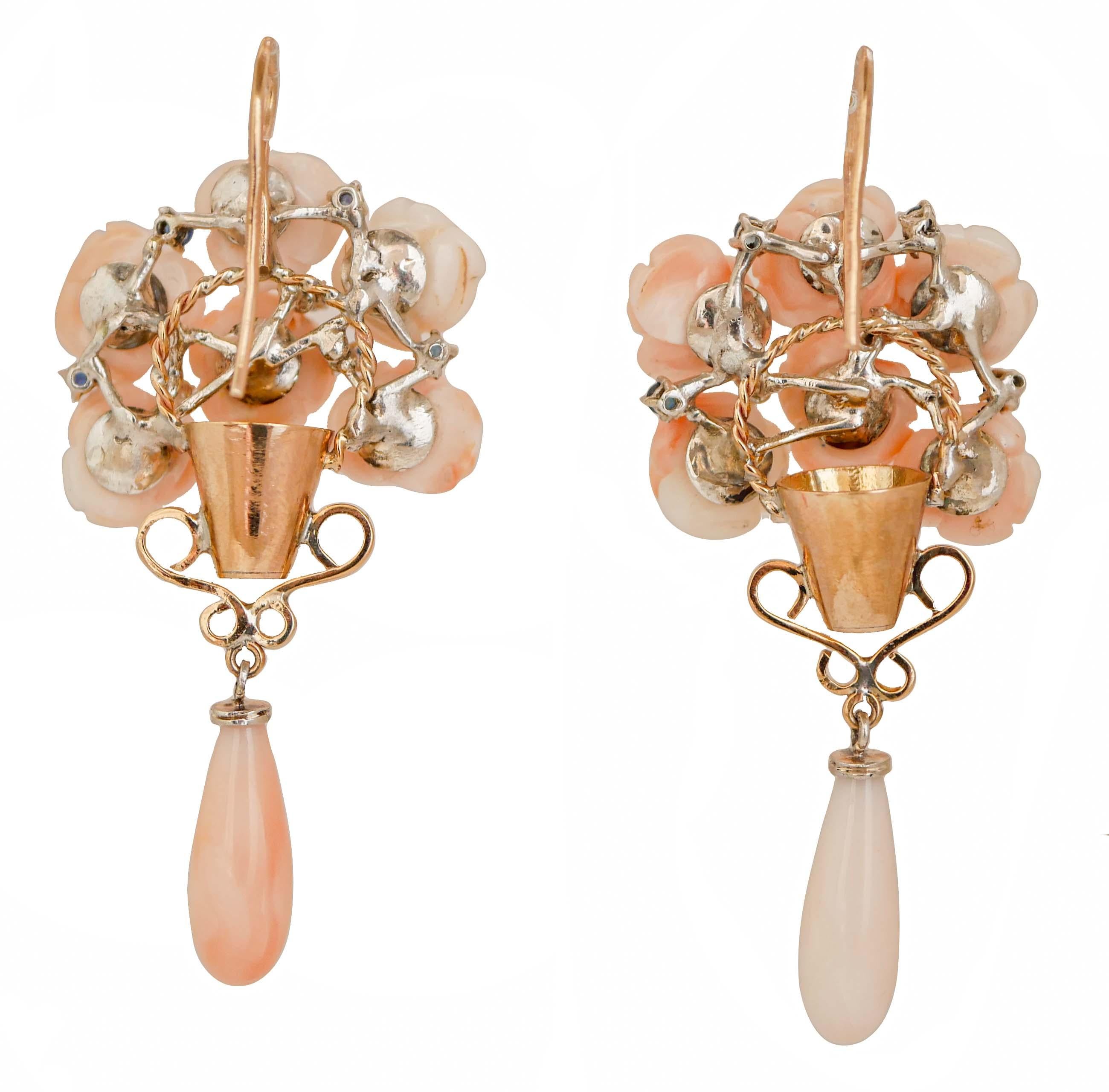 coral earrings