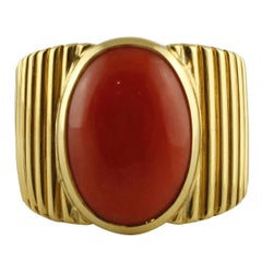 Coral Signet Ring