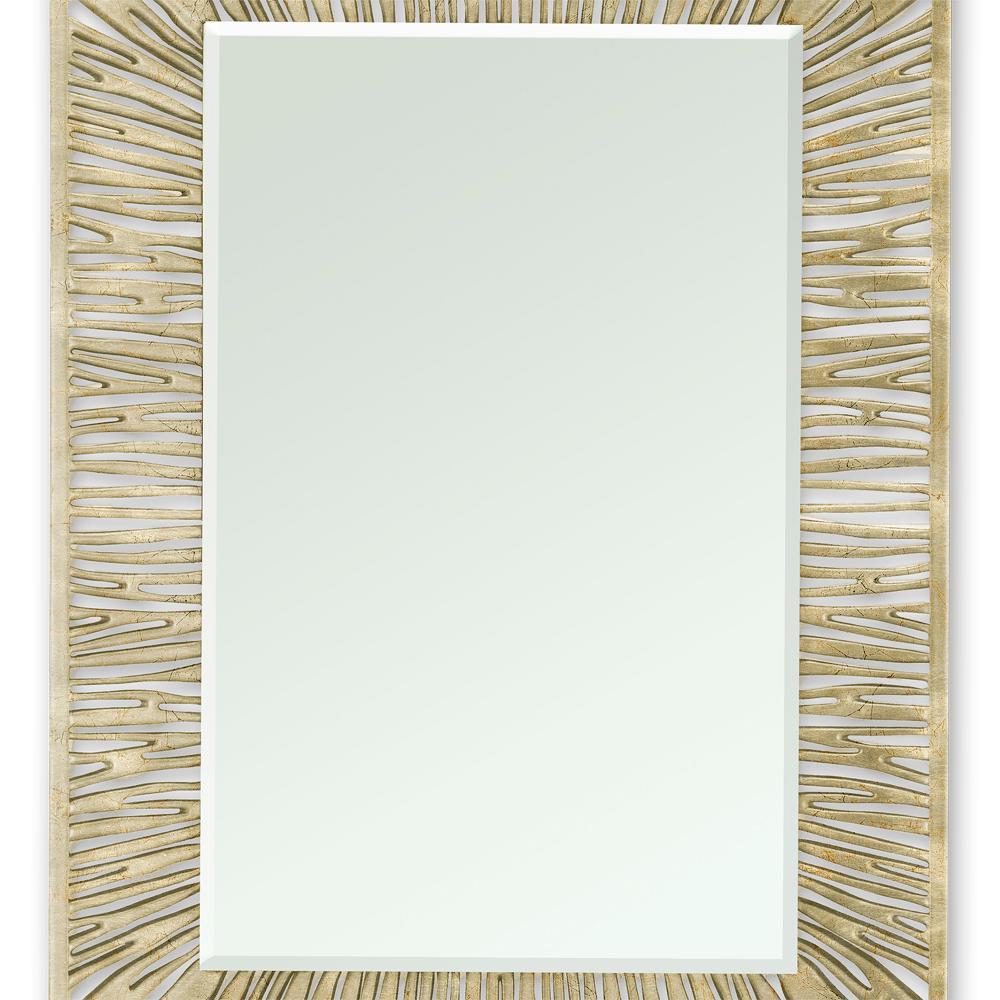 Hand-Carved Coral Silver Mirror