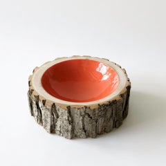 Coral Size 10 Log Bowl by Loyal Loot  Hand Made from Reclaimed Wood