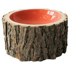 Coral Size 8 Log Bowl by Loyal Loot Hand Made from Reclaimed Wood